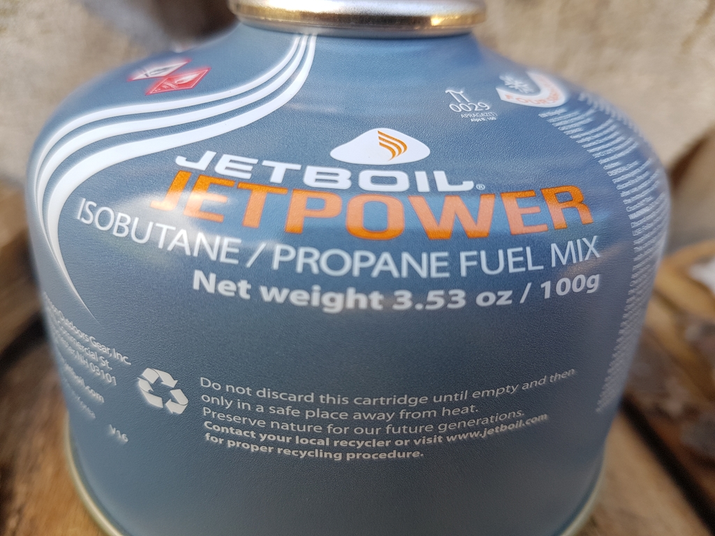 Cartouche de gaz Jetboil Jetpower : mélange Butane / Propane / Isobutane